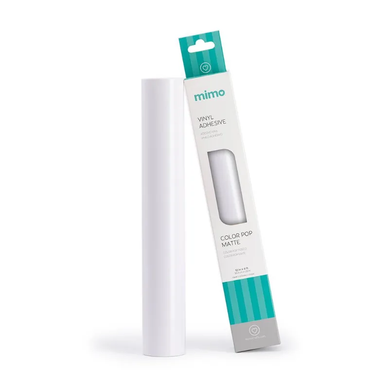 Adesivo Vinil Color Pop Fosco - Branco Neve - Mimo - 30,5 Cm X 1,22 M - 1 Und