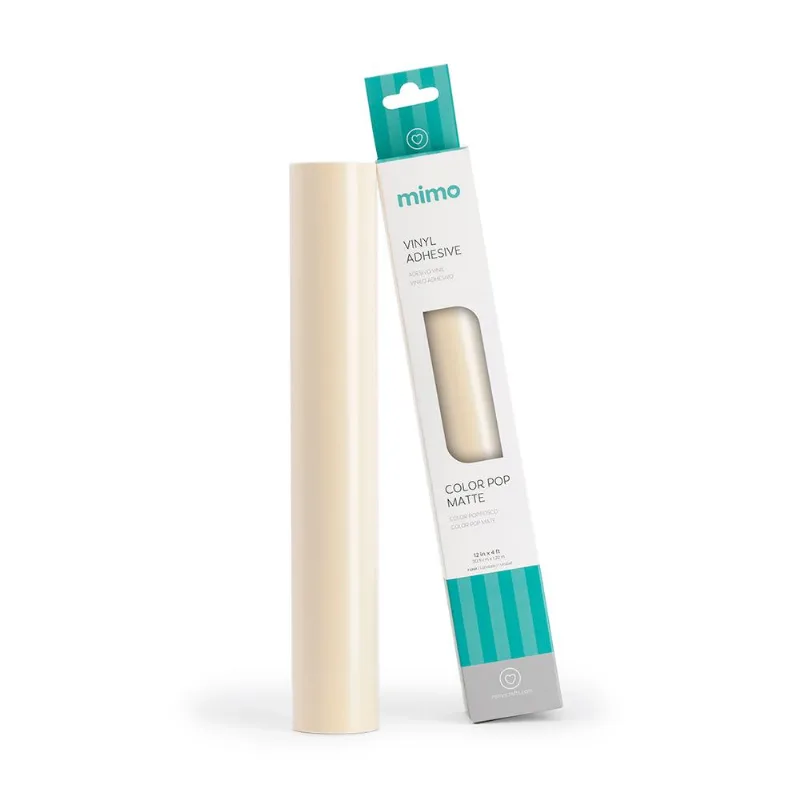 Adesivo Vinil Color Pop Fosco - Creme Baunilha - Mimo - 30,5 Cm X 1,22 M - 1 Und