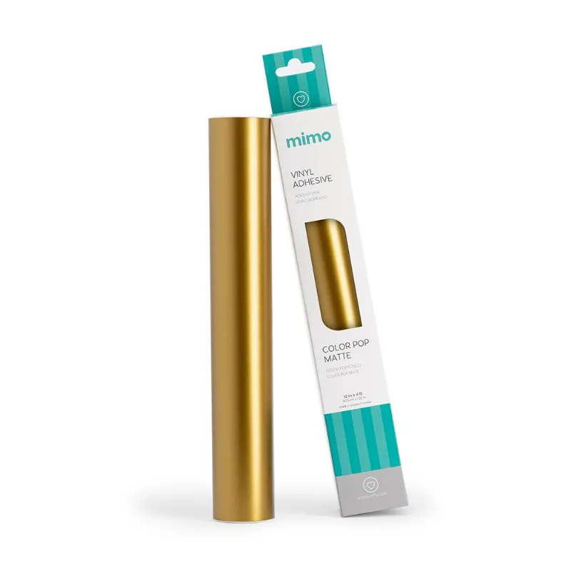 Adesivo Vinil Color Pop Fosco - Dourado - Mimo - 30,5 Cm X 1,22 M - 1 Und