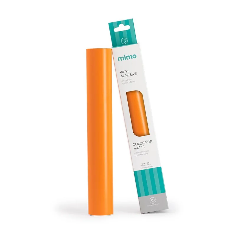 Adesivo Vinil Color Pop Fosco - Laranja Puro - Mimo - 30,5 Cm X 1,22 M - 1 Und