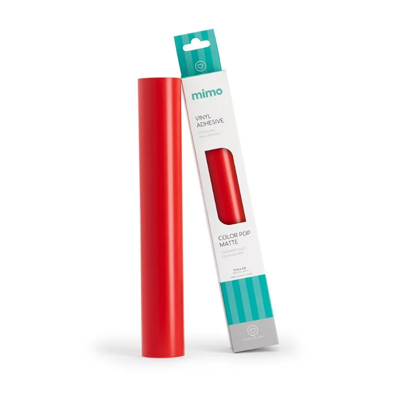 Adesivo Vinil Color Pop Fosco - Vermelho Puro - Mimo - 30,5 Cm X 1,22 M - 1 Und