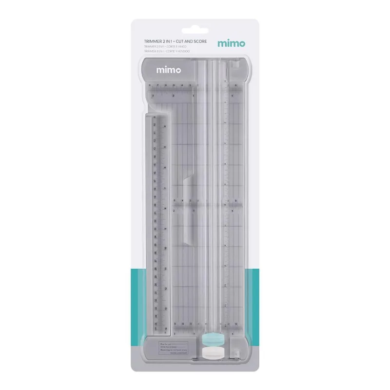Trimmer 2 Em 1 Mimo - Corte E Vinco - A4 - 30,5cm X 35,5 Cm Com Régua Extensora