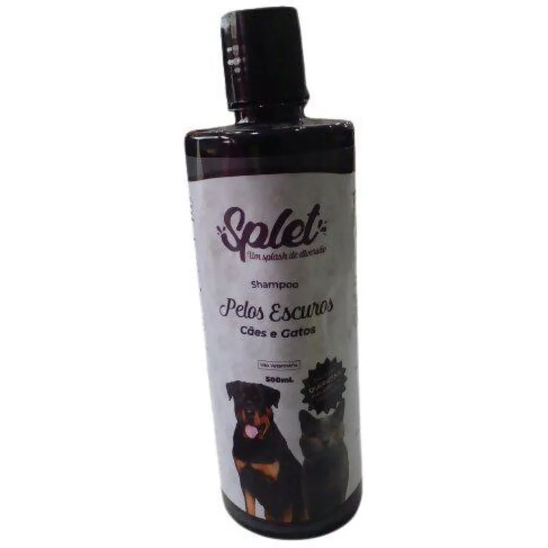 Shampoo Pelos Escuros Para Cães E Gatos 500ml Splet