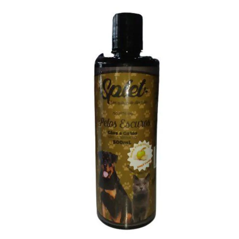Shampoo Pelos Escuros Maça Verde Caes E Gatos 500ml Splet