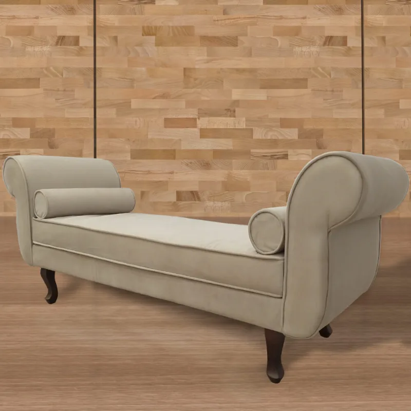 Recamier Dover com Tecido Poliéster - Bege