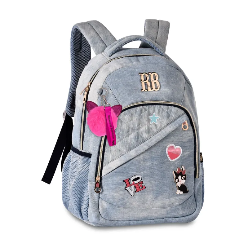 Mochila Rebecca Bonbon Laptop Jeans RB2055-Clio