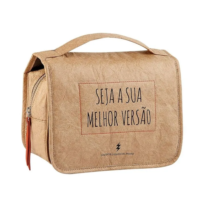 NECESSAIRE WELLNESS HAY UP MARROM/LARANJA