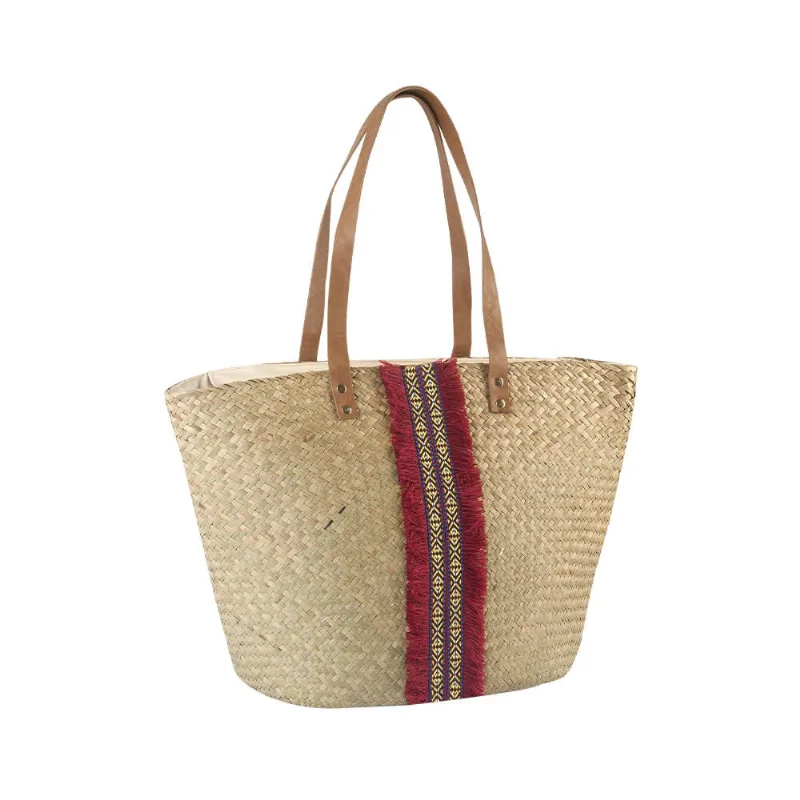 Bolsa Praia Semax Franjas Tote Bag Vermelho