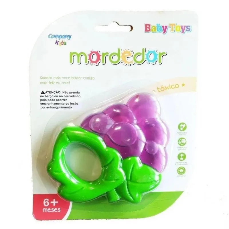 Mordedores Para Bebês Frutas Com Água Refrescante Silicone