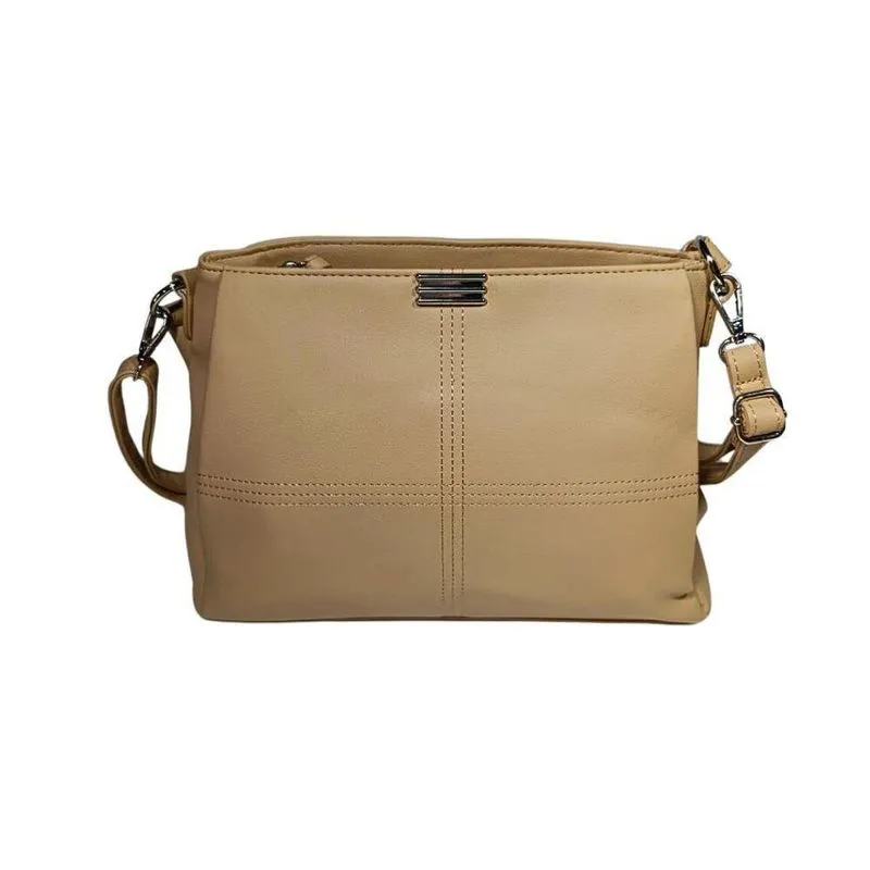 Bolsa Feminina Transversal Tiracolo Semax Alice Palucci Essencial Nude