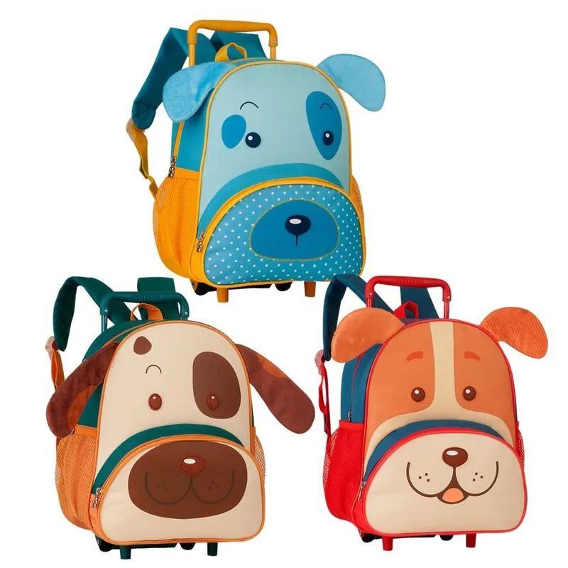 Mochila infantil de carrinho rodinha clio pets 13 CP2644B