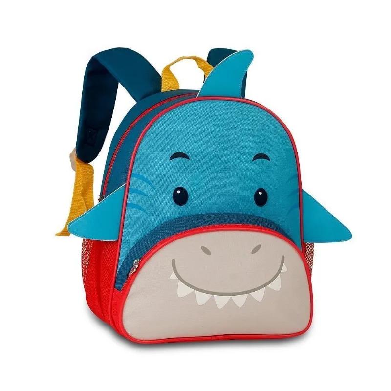 Mochila Clio Style CP2649D Poliéster Branco Tubarão Infantil