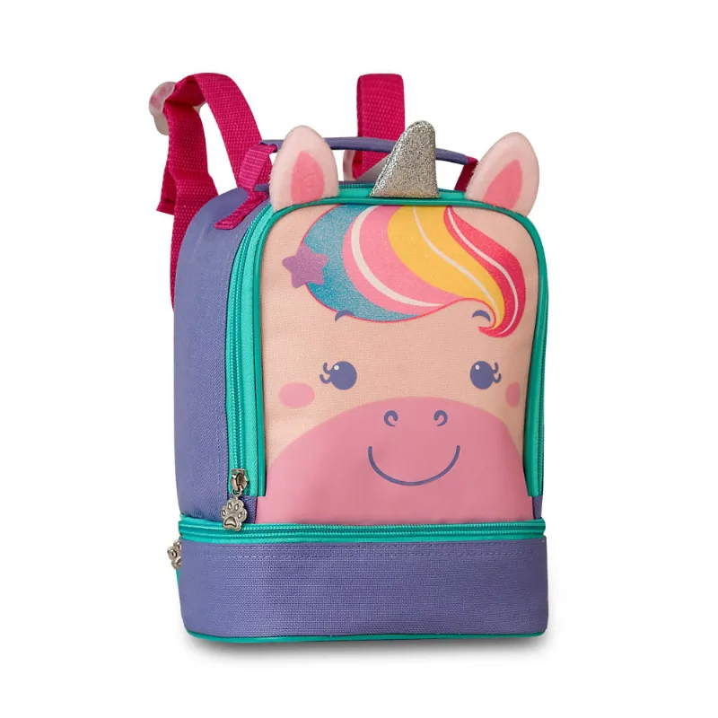 Lancheira Térmica Infantil Com Alça - Unicornio Roxo