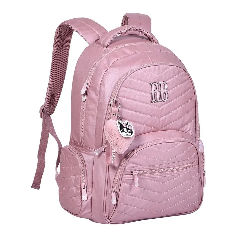 Mochila Juvenil Clio Rebecca Bonbon Metalizada 17,5" - Item Sortido