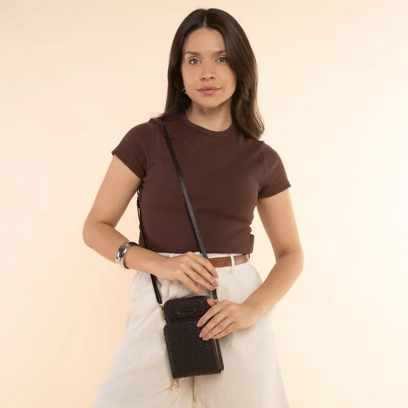 Bolsa Alice Palucci Textura Trançada Feminina Preto UNICO