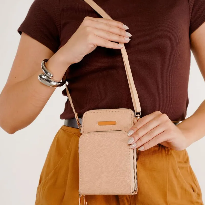 Bolsa Transversal Alice Palucci Crossbody Feminina Nude NUDE - UNICO