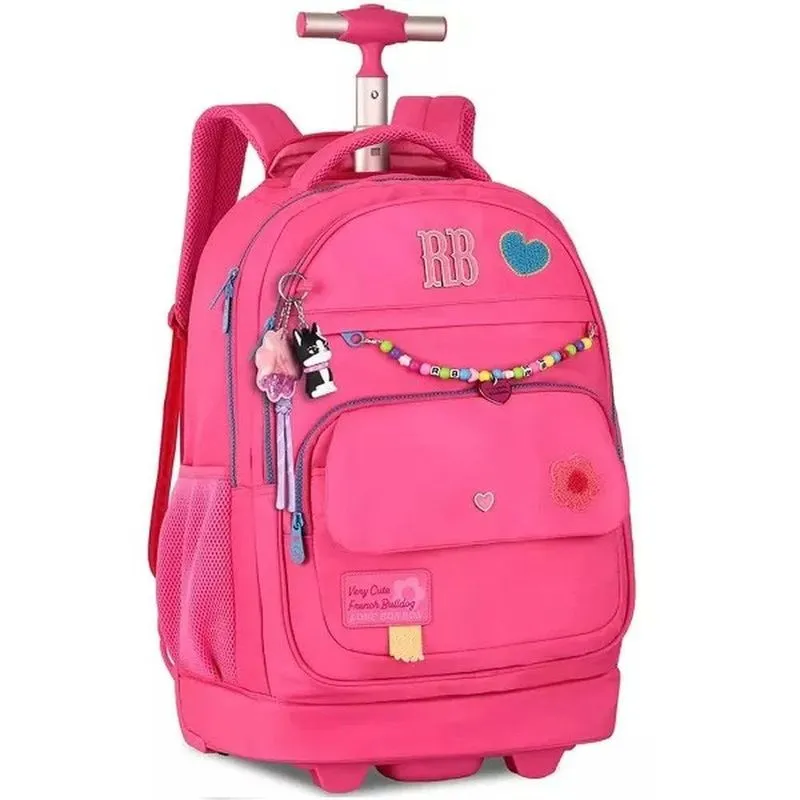 Mochila De Rodinhas Rebecca Bonbon 18,5" Rosa RB24592 (MP)