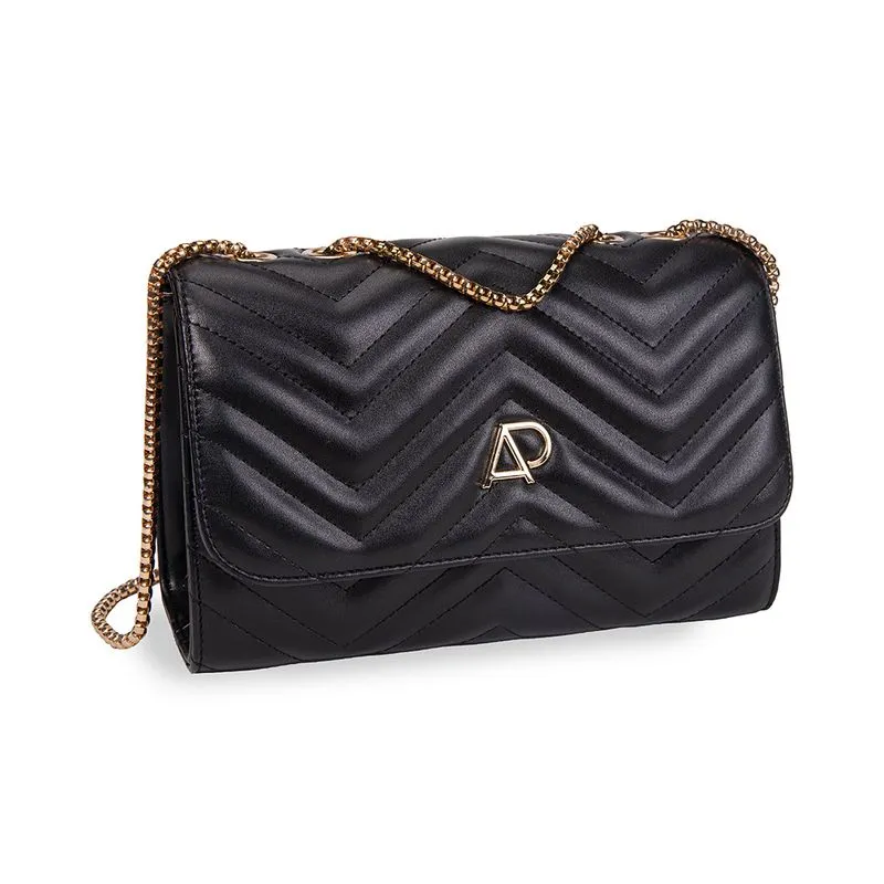 Bolsa Transversal Alice Palucci Matelassê Feminina Preta UNICO