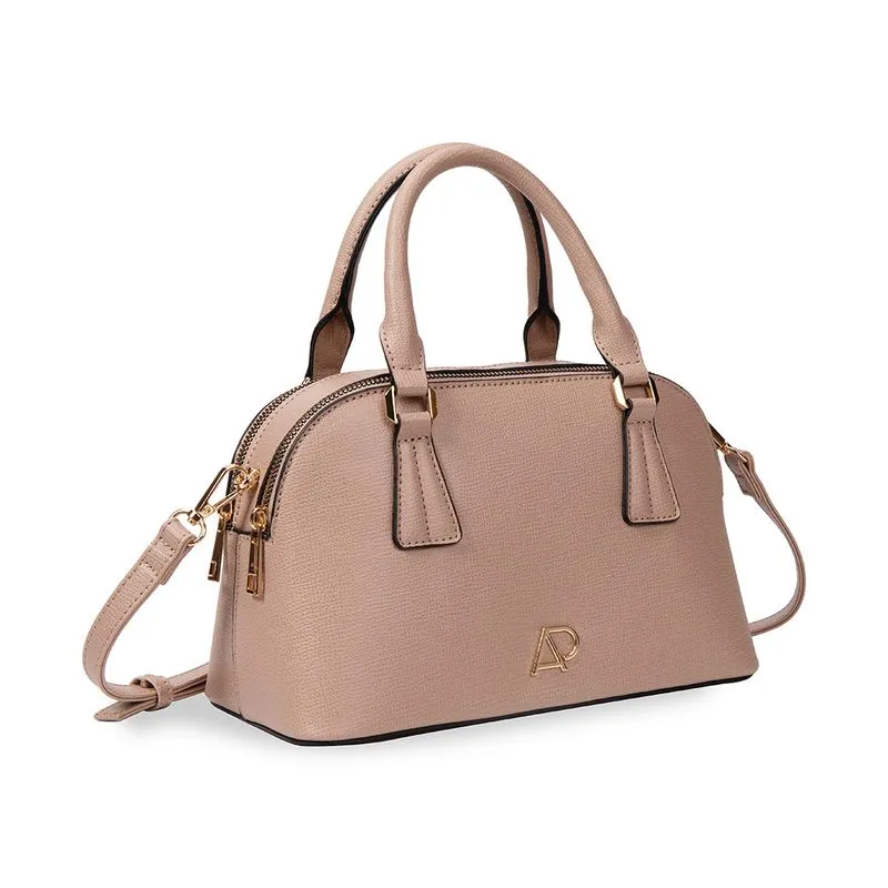 Bolsa Tiracolo Alice Palucci Granulada Feminina Bege TAUPE - UNICO