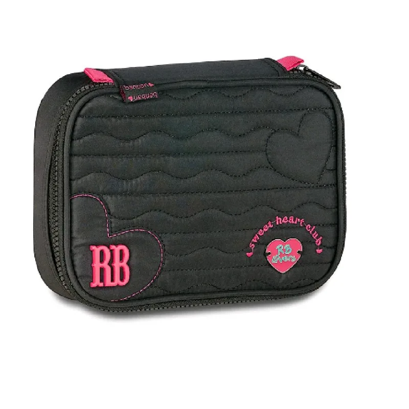 Estojo Rebecca Bonbon 36 Pens Heart Beats Preto