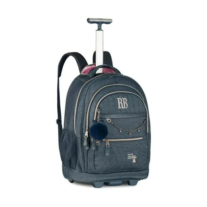 Mochila De Rodinhas Rebecca Bonbon 19" Jeans RB27023 (MP)