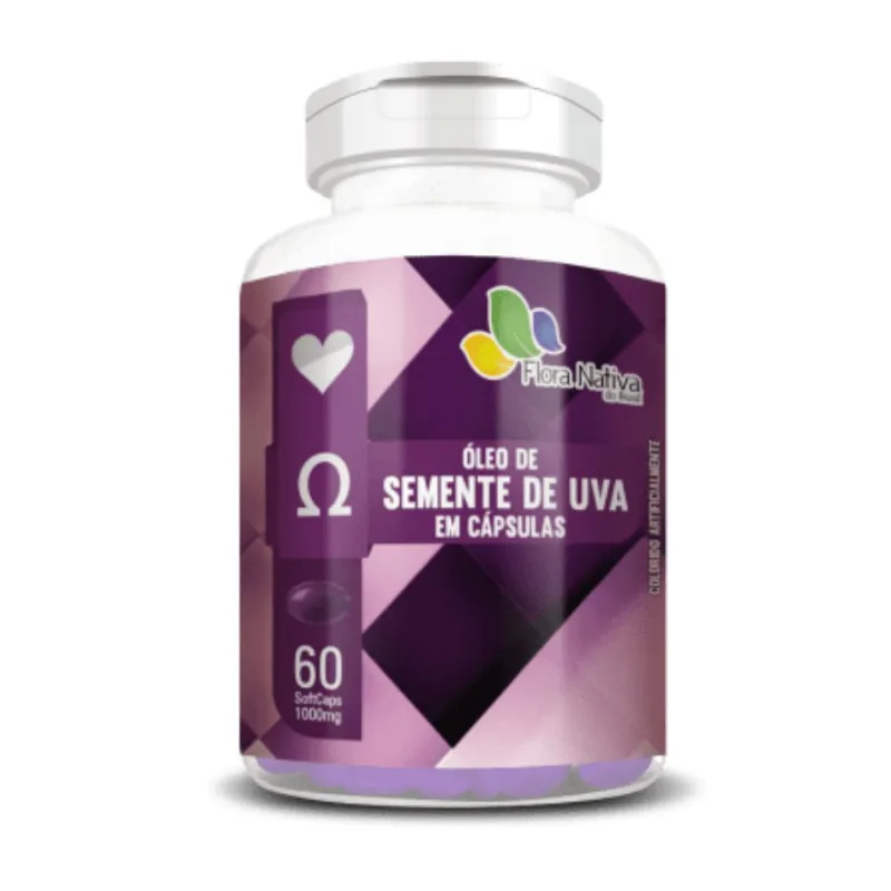 Óleo De Semente De Uva 1000 Mg 60 Softcaps