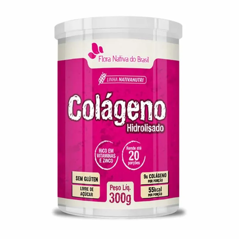 COLÁGENO HIDROLISADO 300G EM PÓ - SAÚDE DA PELE - CABELO E UNHA