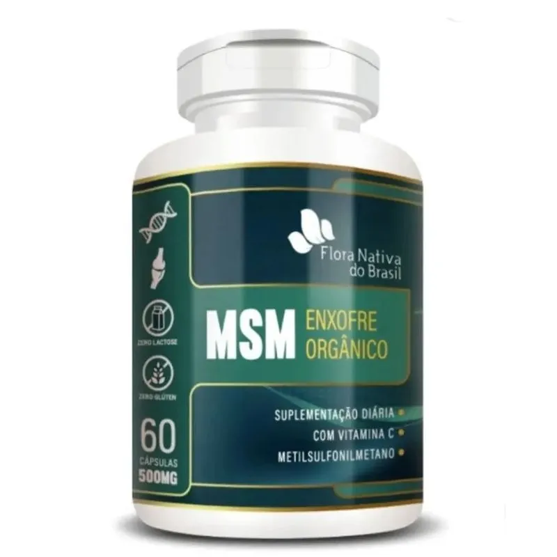 Enxofre Orgânico Msm Com Vitamina C 60 Cápsulas 600mg
