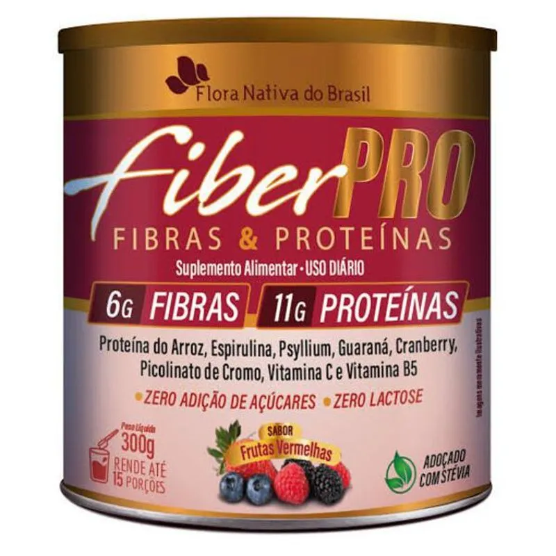 Fiber Fibras + 11 Proteinas Zero Açucar Zero Lactose 300gr