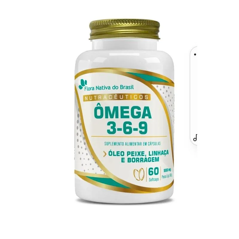 Suplemento Alimentar Omega3 Borragem Linhaça 60 Cps 1000mg