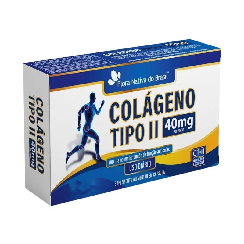 Colágeno Tipo 2 40mg 60 Cápsulas Flora Nativa