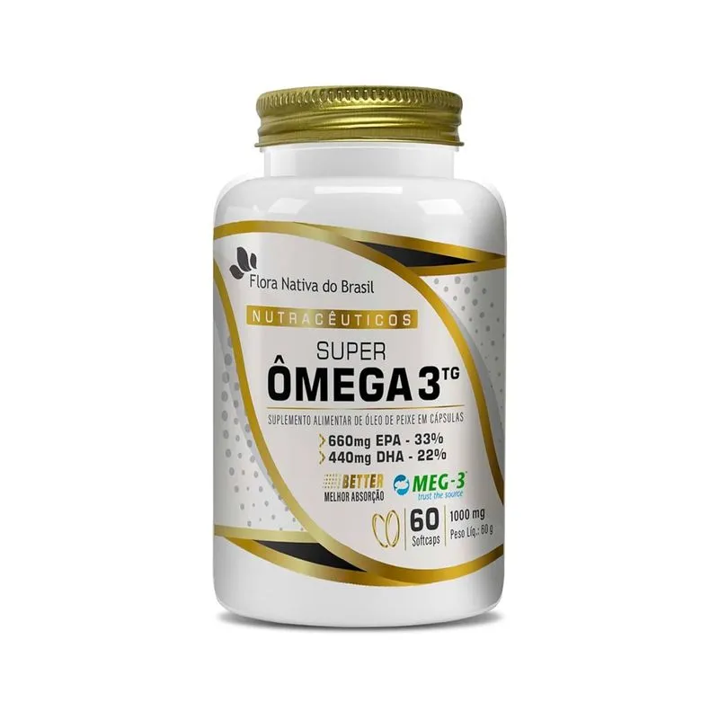 Ômega 3 Com Epa + Dha 60 Softcaps Flora Nativa