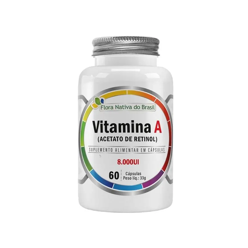 Vitamina A Acetato De Retinol 60 Cápsulas Flora Nativa