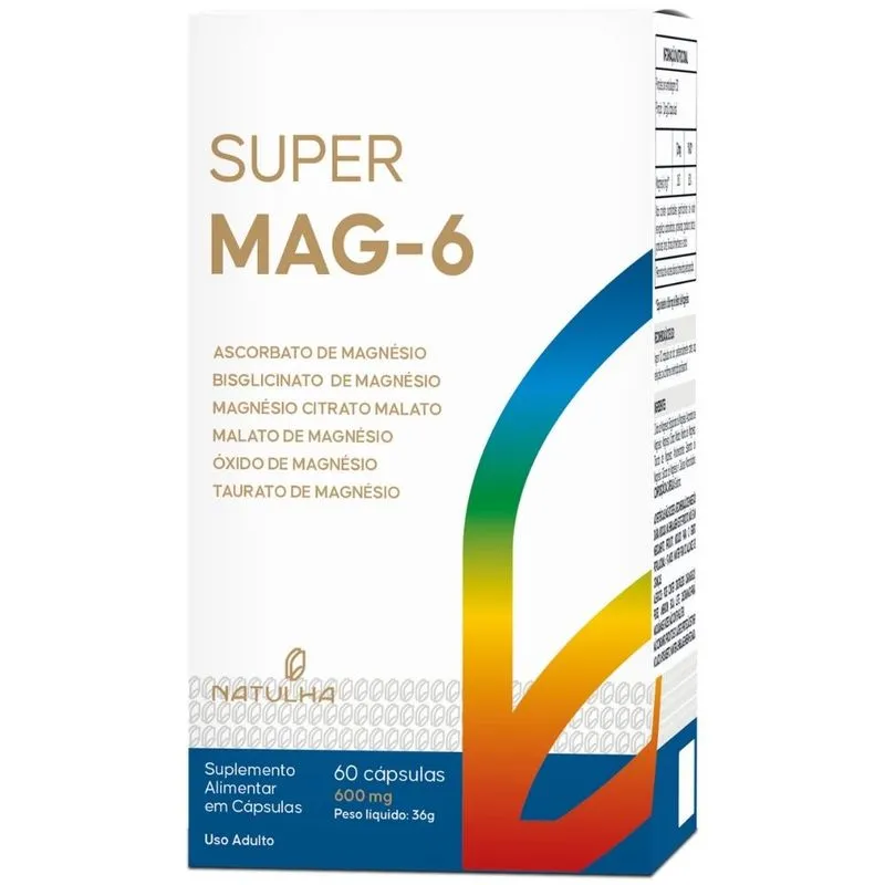 Super MAG-6 - 60 Cápsulas - Natulha