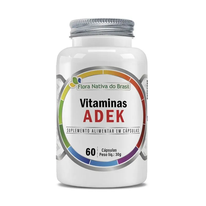 Adek Vitaminas A D E K 60 Capsulas 500mg Flora Nativa