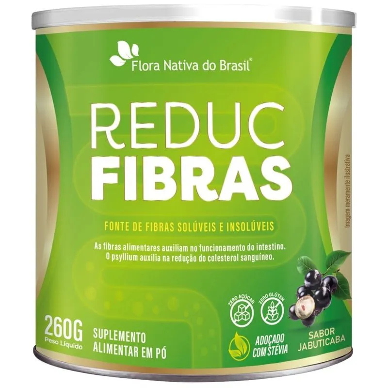 Flora Nativa - Reduc Fibras (Psyllium, Chicória, Beterraba) - 260g - Jabuticaba