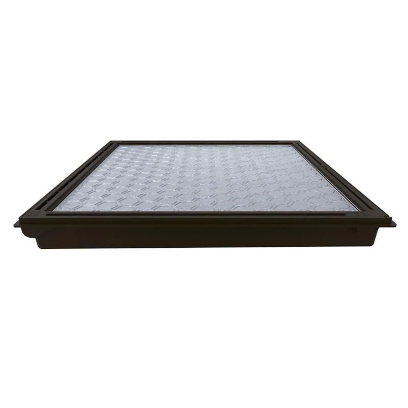 Tampa para Casa de Máquina de Piscina TCM8585MSPM com Rebaixo e Gaveta de Correr Marrom Alumínio