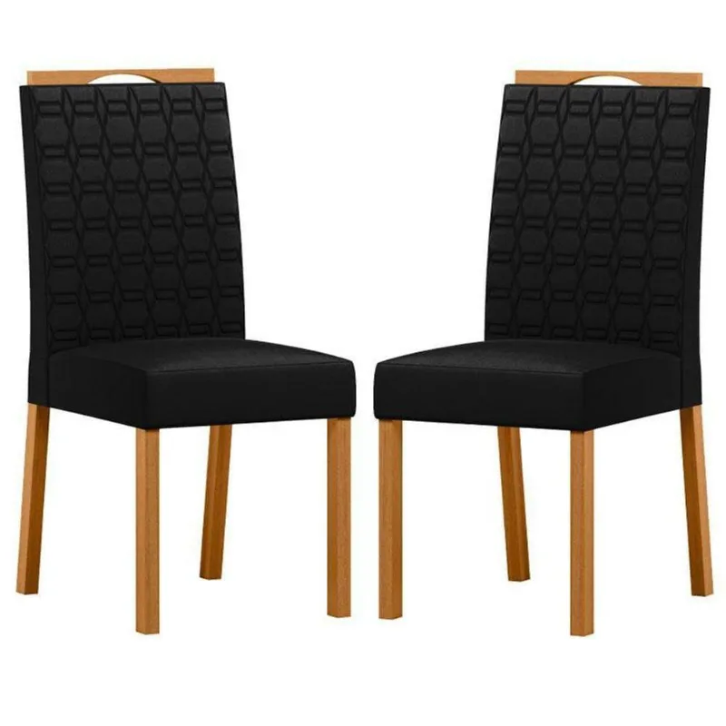 Cadeira Para Mesa De Jantar Mariana Kit 2 Peças Ype Veludo Preto – New Ceval