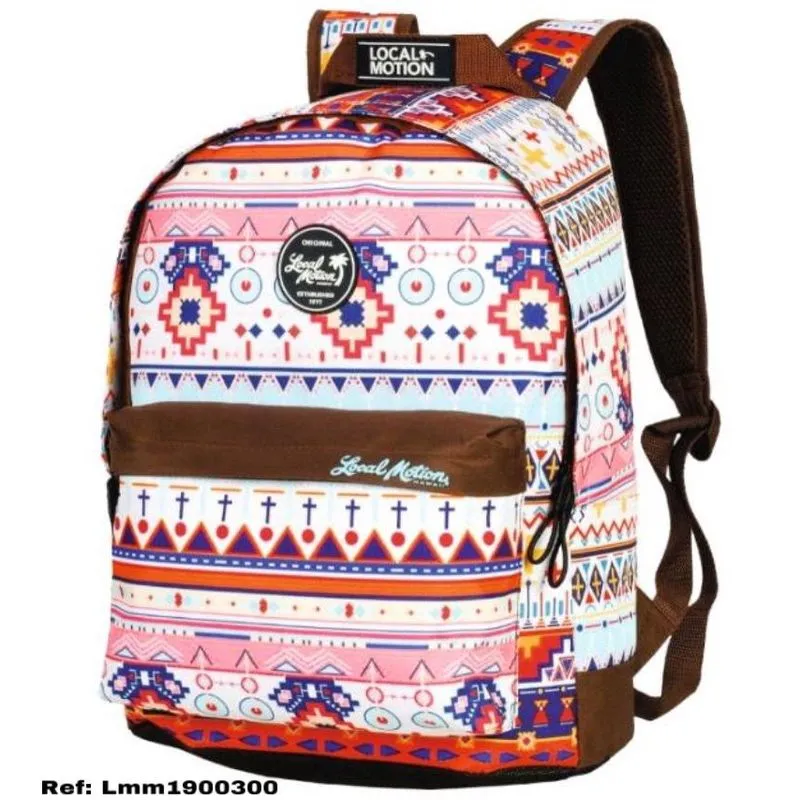 Mochila juvenil estampada local motion