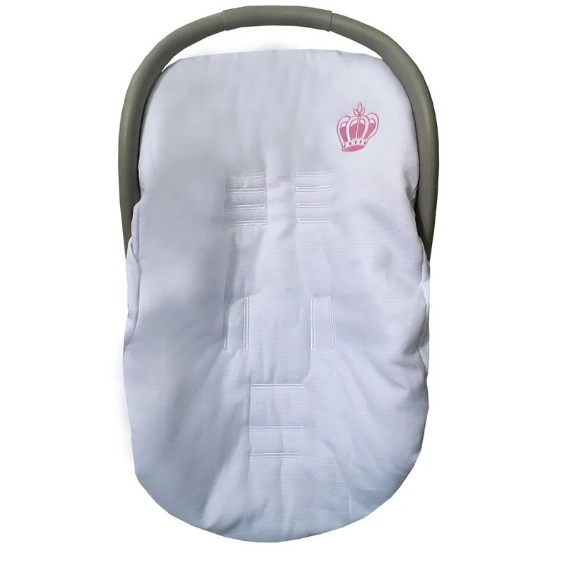 Capa Para Bebê Conforto Coroa Rosa
