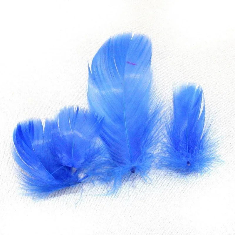 Penas De Ganso Pequenas Para Fuê 25 Gramas - Azul
