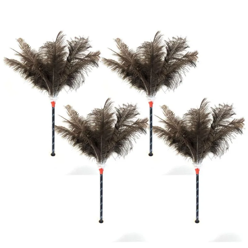 Kit 04 Espanador De Pó N40 Multiuso Pena De Avestruz Duster