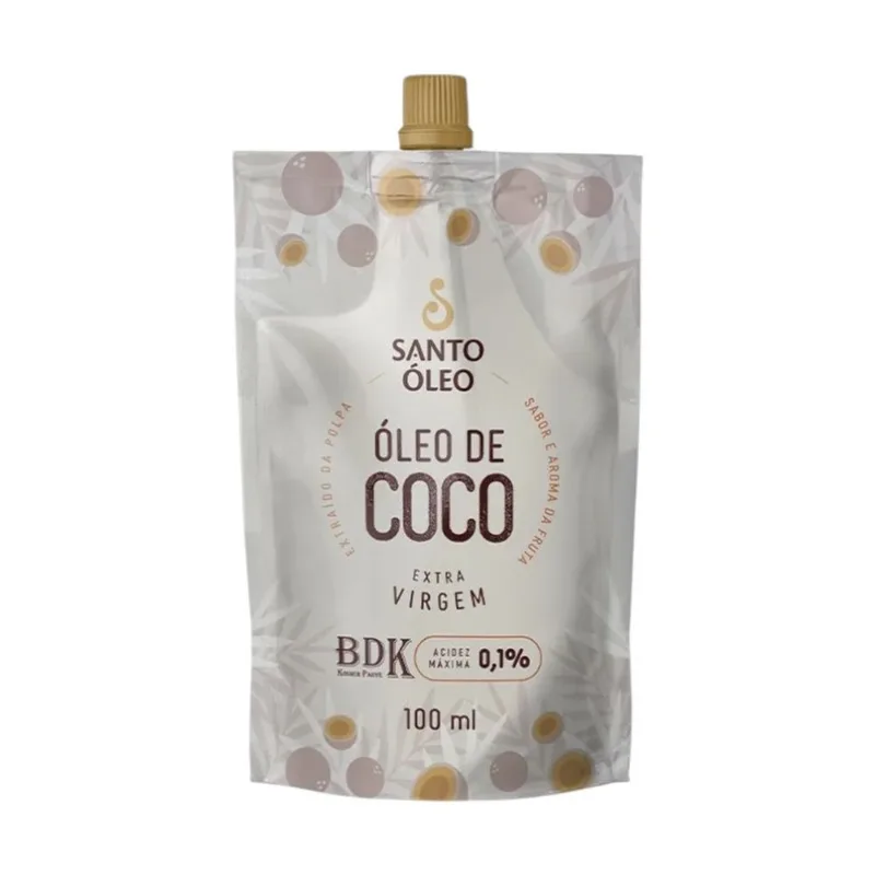 Óleo Santo Óleo de Coco Extra Virgem 100ml OLEO DE COCO 100ML EXTRA VIRGEM POLPA SA