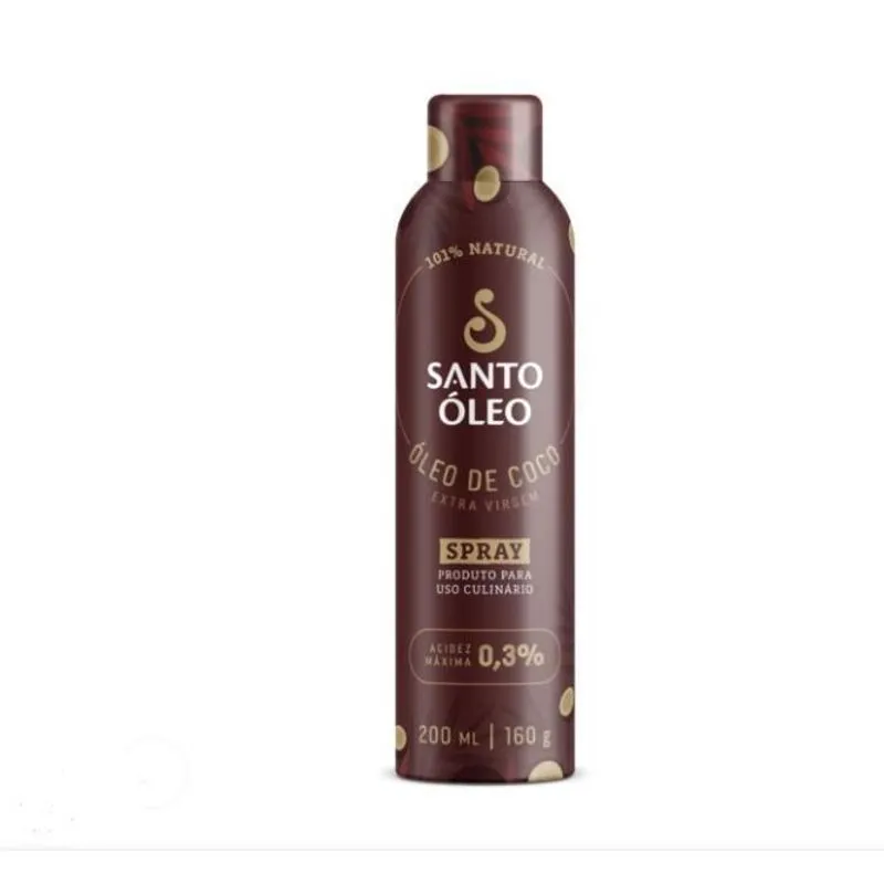 Óleo De Coco Extravirgem Da Película Spray 200ml Santo Óleo