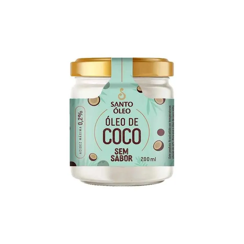 Óleo De Coco Sem Sabor 200ml - Santo Oleo
