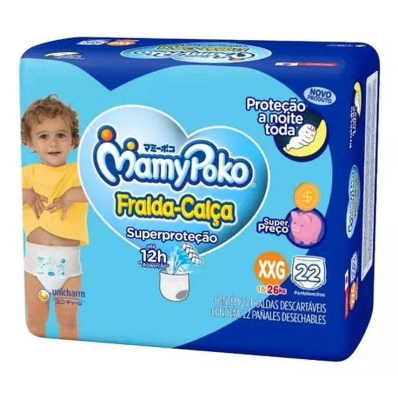Pacote Fralda Calça Mamy Poko Super Proteção Extra Grande Xg