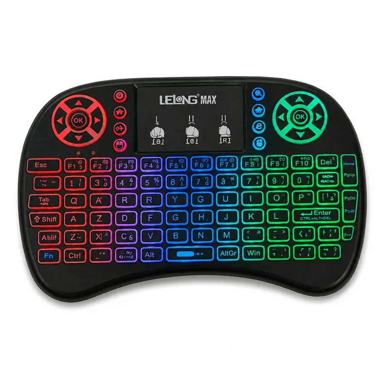 Mini Teclado Wireless Touchpad LED 2.4GHz