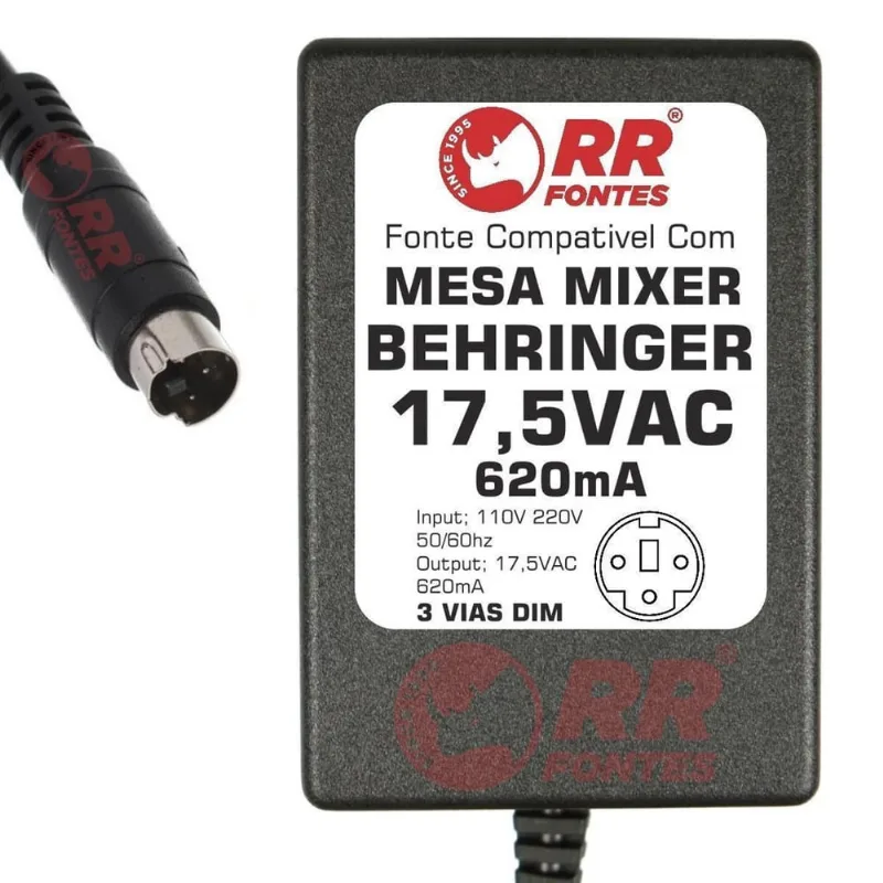 Fonte 17,5V Behringer Xenyx 502 Ub1202 Q1202