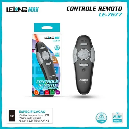 APRESENTADOR DE SLIDE WIRELESS LE-7677