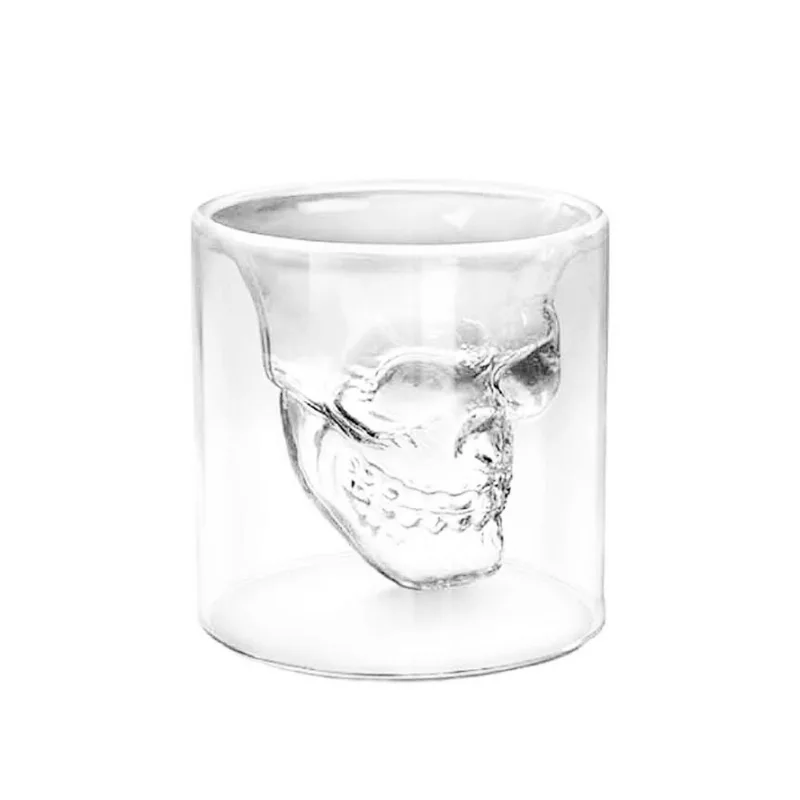Copo Caveira de Vidro 75ml Golden Rio